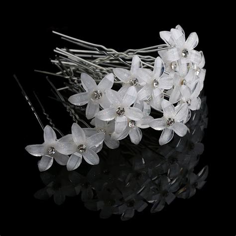 20pc Set Women Crystal Rhinestone Flower Hair Pins Clips Wedding Bridal