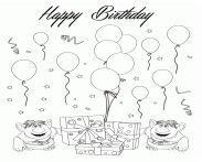 trolls happy birthday coloring page  coloring pages