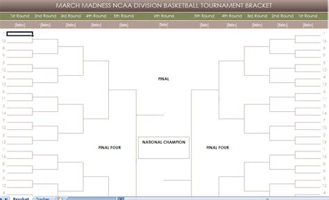 printable march madness ncaa brackets printable  march