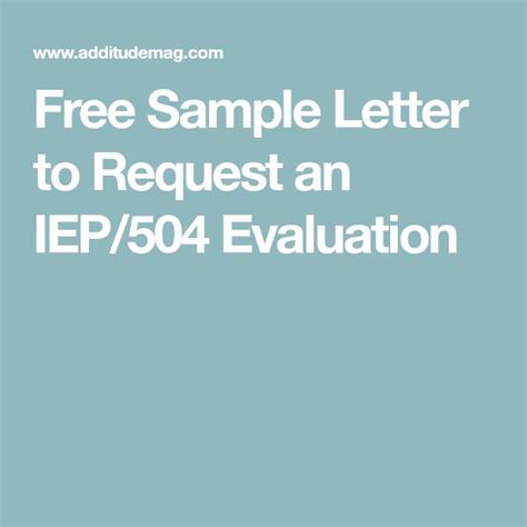 sample letter  request  iep evaluation iep evaluation