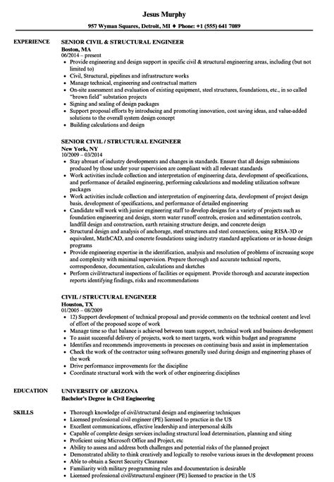 resume examples structural engineer structural engineer resume sample