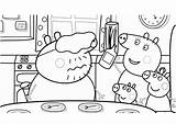 Peppa Pig Family Coloring Pages George Funny Daddy Kitchen Mommy Brother Color Print Mummy Printcolorcraft sketch template