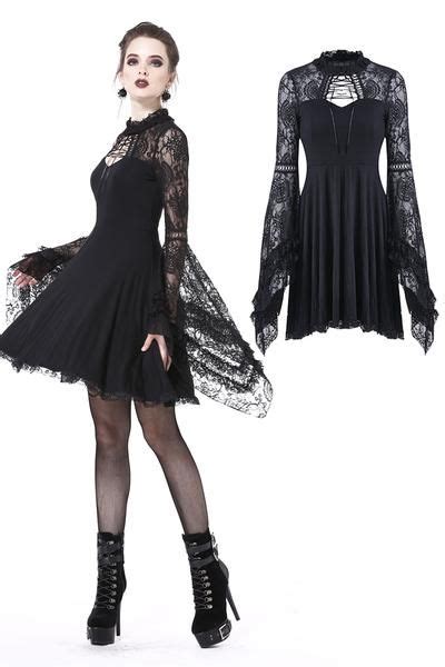 elegant gothic lace up lacey knitted t shirt dw210