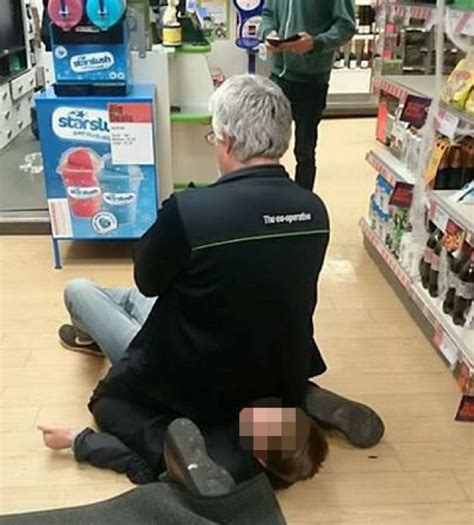 co op worker sits on thief s face in stroud resembling sex position