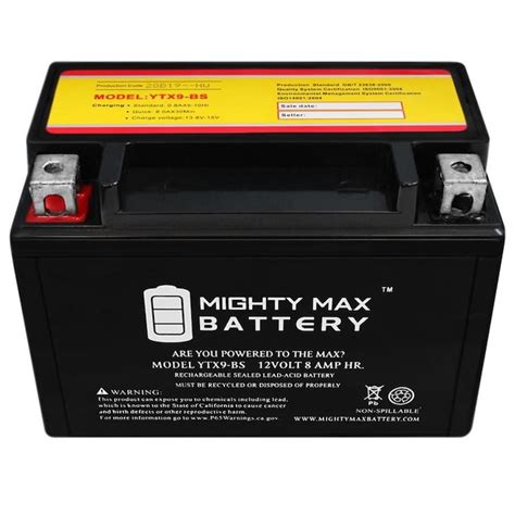 mighty max battery  volt  amp atv battery   power equipment batteries department