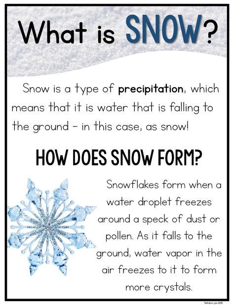 snow unit   snow   snowflake life cycle   winter lesson plan snowflakes