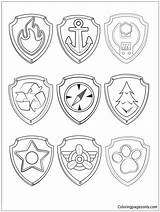 Patrol Paw Symbols Pages Coloring Online Color Coloringpagesonly sketch template