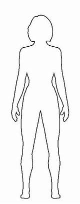 Outline Body Female Clipart sketch template