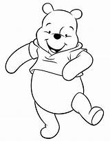 Pooh Winnie Bear Coloring Pages Printable Dancing Drawing Outline Drawings Cliparts Cheerful Cartoon Clipart Characters Kids Clip Colouring Disney Getdrawings sketch template