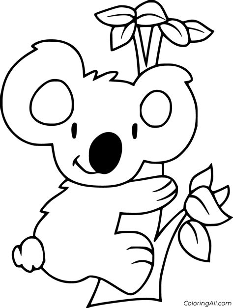 printable coloring pages koala bear  svg file cut cricut