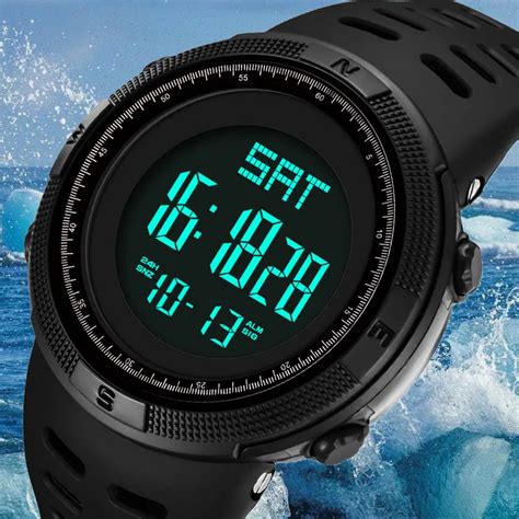 buy sports electronic watches men countdown double time digital  alarm