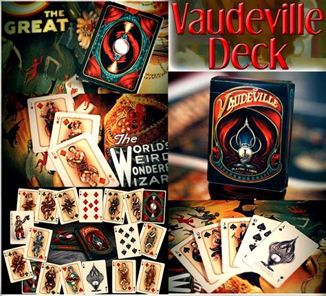 the vaudeville deck playing cards 6 95 cards the