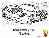 Porsche Coloring Car Pages 918 Spyder Super Cars Yescoloring Camaro Bugatti Race Sports Corvette Cool Gt3 Gusto Volkswagen Chevrolet Boys sketch template
