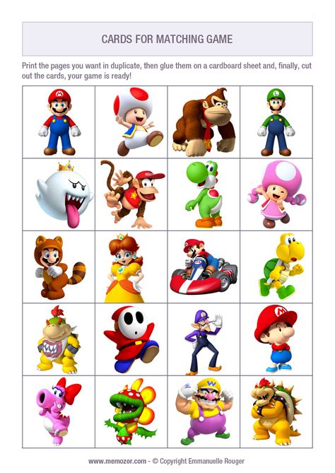 printable super mario characters printable templates