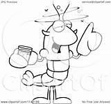 Lobster Cartoon Drunk Crawdad Mascot Character Clipart Thoman Cory Outlined Coloring Vector 2021 sketch template
