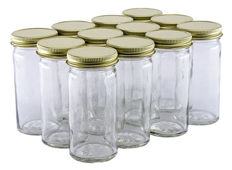 nms  ounce glass tall straight sided spicecanning paragon jars case