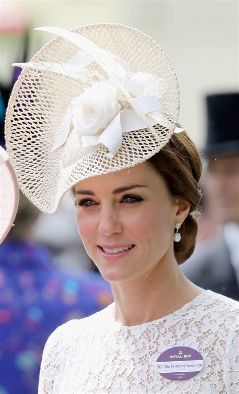 Kate Middleton Wears A White Lace Dress At Royal Ascot