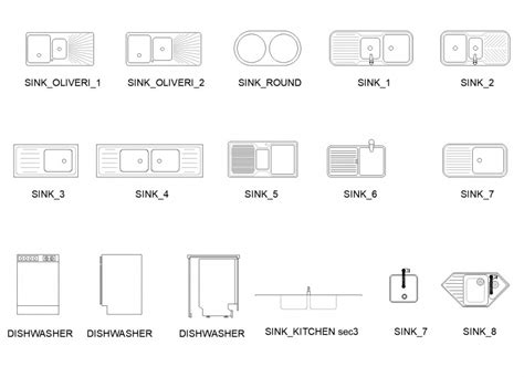drop  kitchen sinks  dishwasher plan layout file   drop