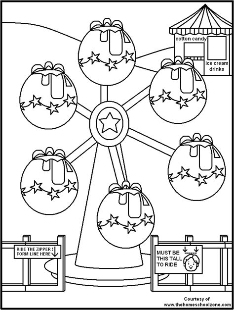 carnival rides coloring pages   print