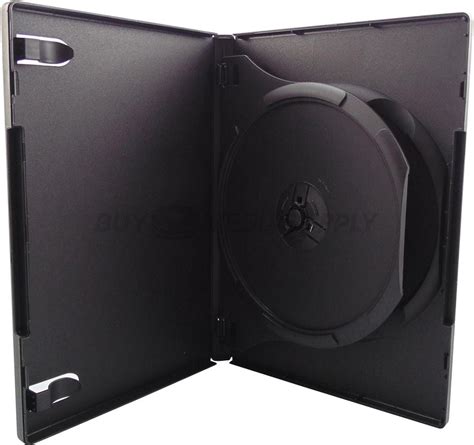 mm standard black double  discs dvd case flap buymediasupplycom