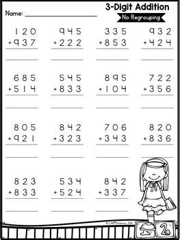 digit addition  subtraction  regrouping worksheets google