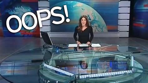News Presenter Forgets She S Sitting At A Glass Desk And