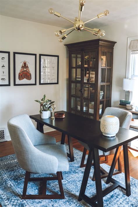 dining room turned  home office nesting  grace