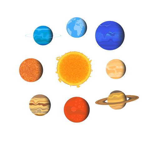 solar system vector png