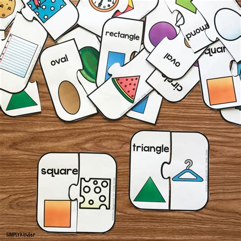 printable  shape puzzle shapes kindergarten shapes preschool learning shapes