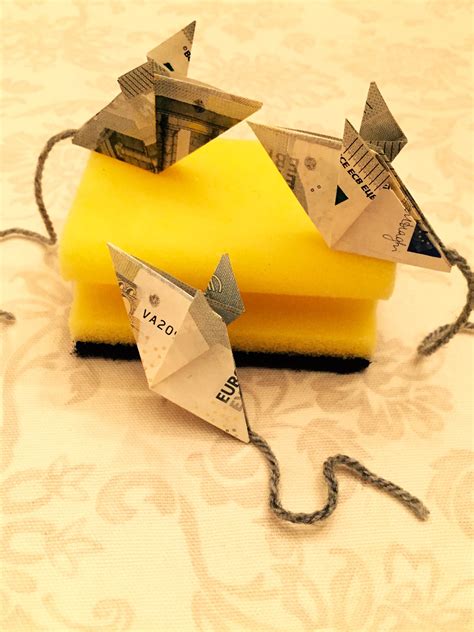 maus falten geld falten geldgeschenk origami geschenke