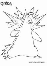 Typhlosion Pages Coloring Pokemon Template sketch template