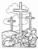 Easter Coloring Pages Religious Colouring Color Christian Kids Print Jesus Church Bible Sunday Resurrection School Activities Bunny sketch template