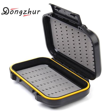 dongzhur portable waterproof fly fishing bait box trout flies storage box case container fishing