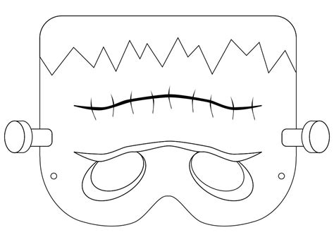 zombie mask coloring page  printable coloring pages coloring home
