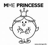 Princesse Madame Coloriage Monsieur Dessin Mme Imprimer Colorier Coloriages Imprimé Jecolorie Info sketch template