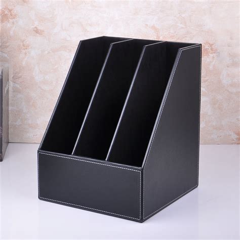 black pu leather file holder box   dividers china pu leather box  pu leather file
