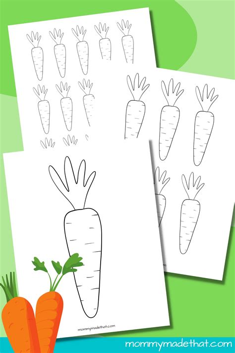 carrot templates  printable outlines