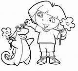 Coloring Pages Dora Flower sketch template