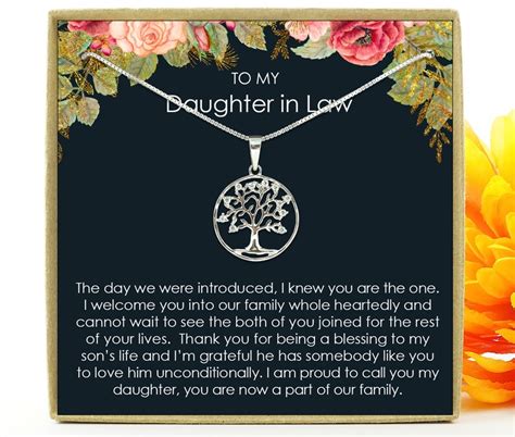 Daughter In Law T Necklace Wedding T Jewelry T From Etsy