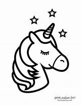 Licorne Imprimer Colorier Magical Coloriages Emoji Unicorns Licornes Printcolorfun Gratuitement sketch template