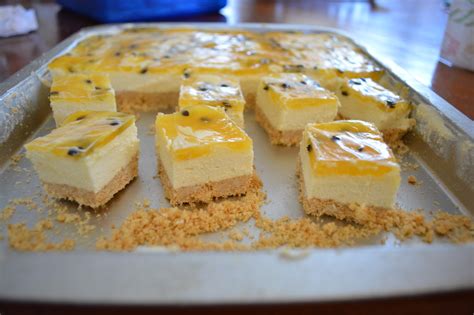 Passionfruit Cheesecake Slice What S Cooking Ella