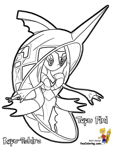 pokemon coloring pages tapu bulu   thousands  pictures