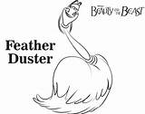 Duster Feather Beast Beauty Pages Coloring sketch template