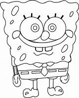 Spongebob Sponge Colouring sketch template