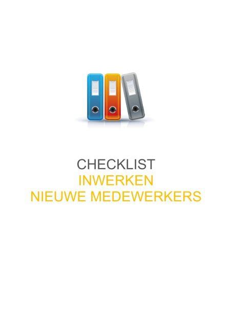 checklist inwerken nieuwe medewerkers personeelsmapnl