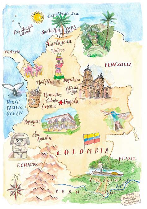 mapas de colombia  nombres departamentos capitales carreteras