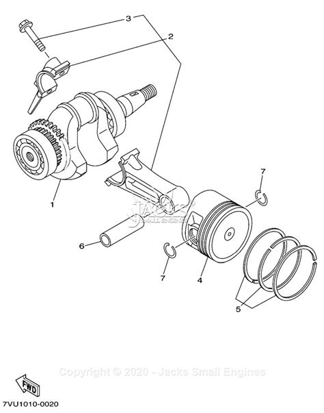 yamaha efi parts diagram  crankshaft piston