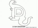 Letter Dinosaur Coloring Trace Worksheets Pages Clipart Library Graffiti sketch template