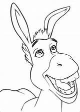 Shrek Coloring Donkey Pages Cartoon Character sketch template