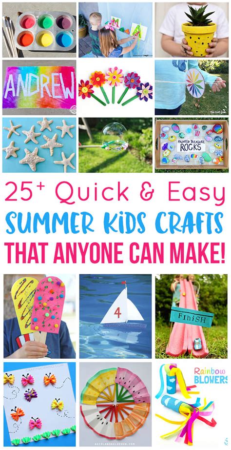 easy summer crafts  preschoolers home family style